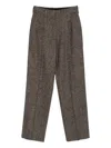 Blazé Milano Mélange-effect Trousers In Brown