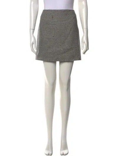 Pre-owned Blazé Milano Merino Wool Mini Skirt In White