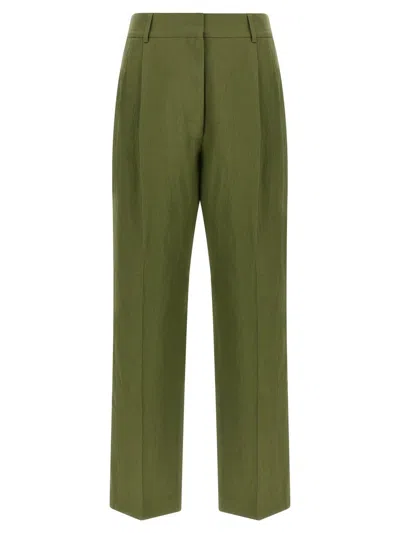 Blazé Milano Mid Day Sun Fox Pleated Pants In Green