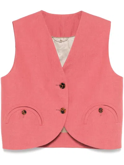 Blazé Milano Miday Waistcoat In Pink