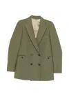 Blazé Milano Midday Double-breasted Pocket Blazer In Green
