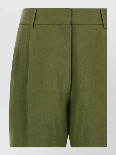 Blazé Milano Midday Fox Tailored Pleated Trousers Beltloops In Animal Print