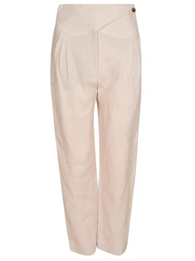 Blazé Milano Midday Sun Glycine Basque Linen Pants In Light Purple