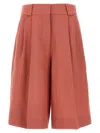 Blazé Milano Blaze Milano  Wide Fuchsia Linen Bermuda Shorts
