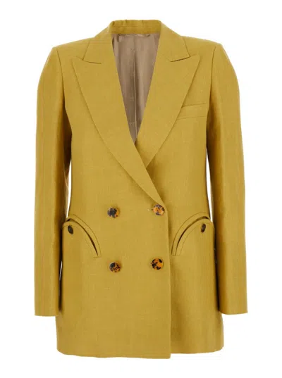 Blazé Milano Midday Sun' Yellow Double-breasted Jacket
