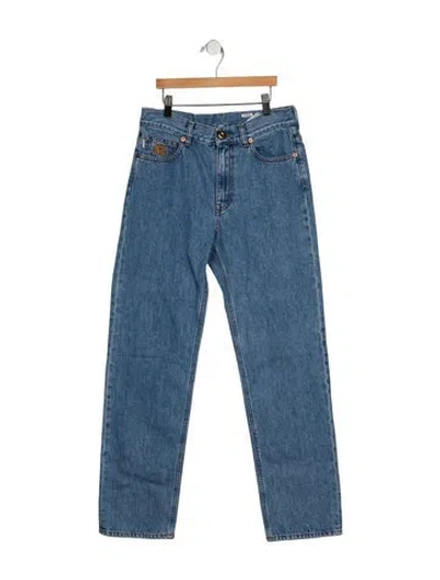 Pre-owned Blazé Milano Mid-rise Straight Leg Jeans In Blue
