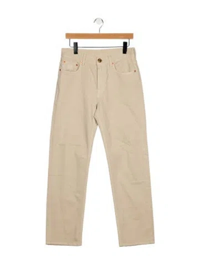 Pre-owned Blazé Milano Mid-rise Straight Leg Jeans In Neutral