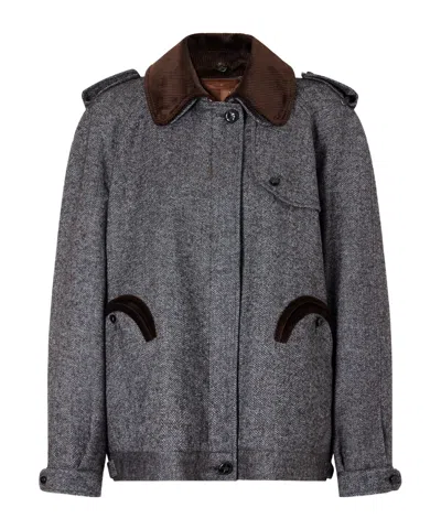 Blazé Milano Chausie Wool-blend Jacket In Gray