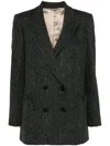 Blazé Milano 'everynight Miska' Structured Herringbone Blazer With Front Pockets In Grey