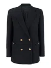 Blazé Milano Everynight Alcanara Double Breasted Blazer In Black