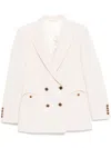 Blazé Milano Blaze Tailored White Blazer With Double-breasted Front In Neutrals