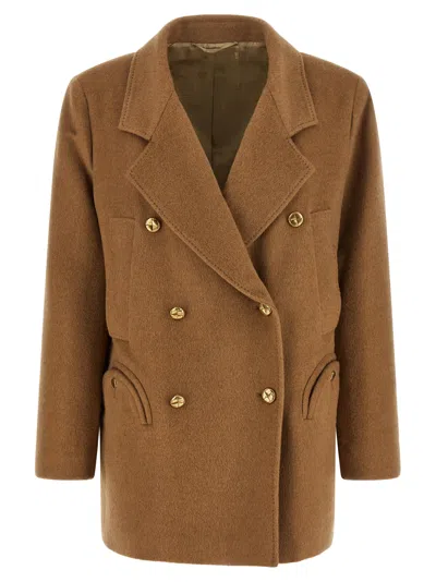 Blazé Milano Sealady Double-breasted Coat In Brown