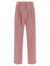 Blazé Milano Pleated Tailored Trousers In Pink