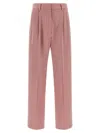 Blazé Milano Pleated Tailored Trousers In Pink