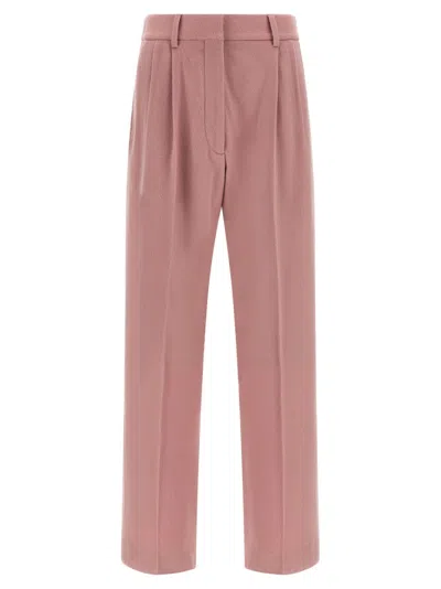 Blazé Milano Pleated Tailored Trousers In Pink
