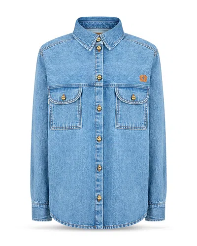 Blazé Milano Blaze Milano Nariida Berber Shirt In Blue