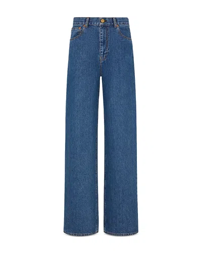 Blazé Milano Blaze Milano Nariida Java Wide Leg Jeans In Maya In Animal Print
