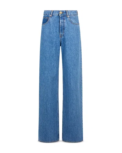 Blazé Milano Blaze Milano Nariida Java Wide Leg Jeans In Maya In Blue