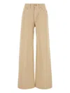 Blazé Milano Jeans Dalla Gamba Ampia Nariida In Denim Beige Donna In Neutrals