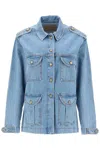 Blazé Milano Blaze Milano Nariida Maya Safari Jacket In Denim In Celeste