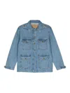 Blazé Milano Blaze Milano Nariida Maya Safari Jacket In Denim In Dark Wash