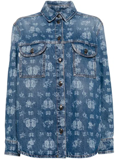 Blazé Milano Narida Jeansjacke Mit Malerei In Blau