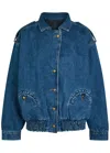 Blazé Milano Blaze Milano Nariida Quilted Denim Jacket In Blue