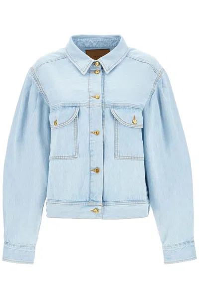 Blazé Milano 'nariida Shire' Denim Jacket In Celeste