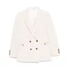 Blazé Milano Blaze Tailored White Blazer With Double-breasted Front