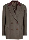 Blazé Milano Blaze Milano Nightbreak Houndstooth Wool-blend Blazer In Animal Print