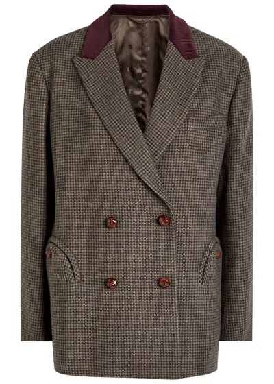 BLAZÉ MILANO BLAZE MILANO NIGHTBREAK HOUNDSTOOTH WOOL-BLEND BLAZER