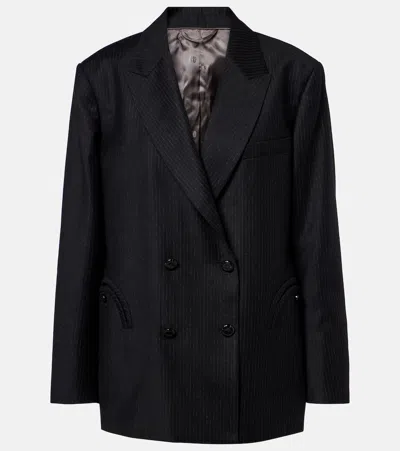 Blazé Milano Nightbreak Pinstripe Virgin Wool Blazer In Blue
