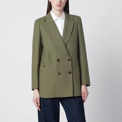 Blazé Milano Olive Green Double-breasted Jacket