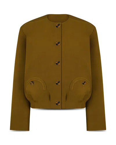 Blazé Milano Blaze Milano O'madeleine Altai Button Front Jacket In Green
