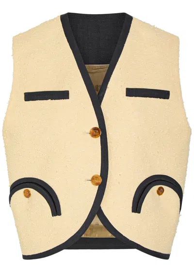 Blazé Milano Blaze Milano Orinda Gliss Bouclé Gilet In Neutral