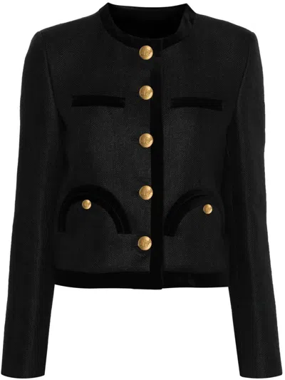 Blazé Milano Blaze Milano 'missy Gliss' Tweed Jacket In Black