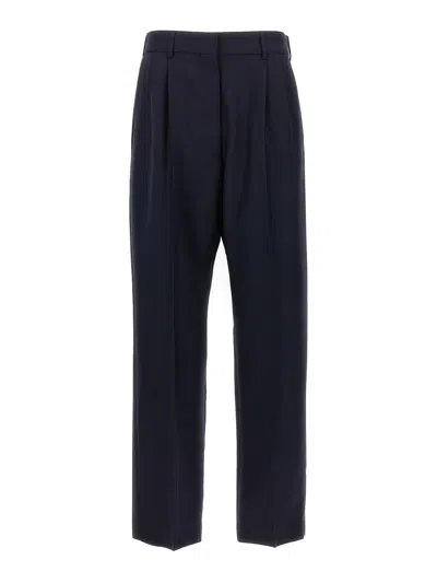 Blazé Milano First Class Fox Wool & Mohair Pants In Blue