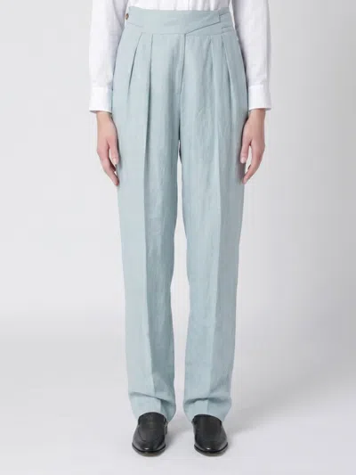 Blazé Milano Pants Woman Color Sky Blue In Green