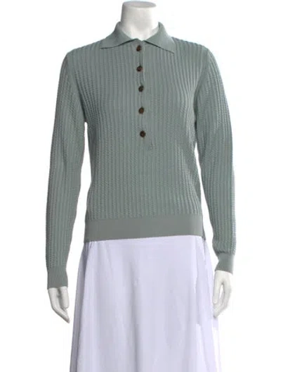Pre-owned Blazé Milano Patterned Sweater In Green