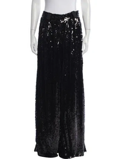 Pre-owned Blazé Milano Patterned Wide Leg Pants W/ Tags In Black