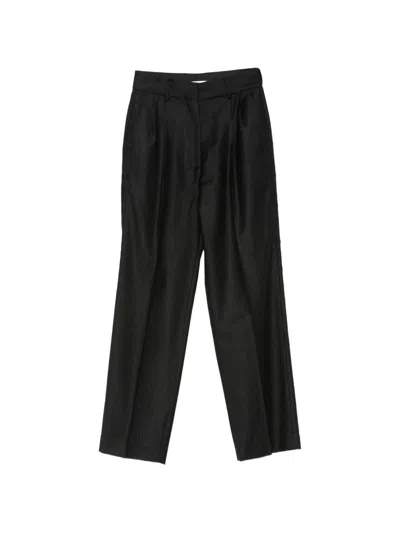 Blazé Milano Pinstripe-pattern Pleated Trousers In Black