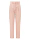 Blazé Milano Blazé Pleated Cropped Pants In Pink