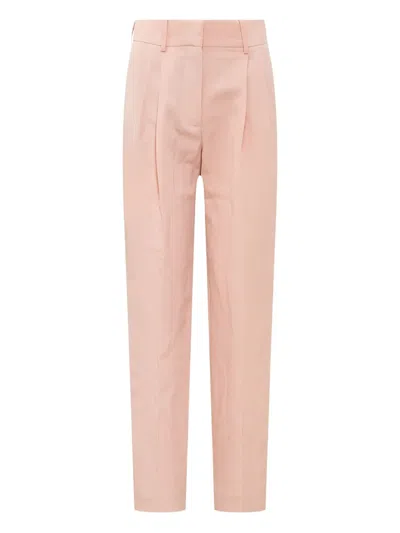 Blazé Milano Blazé Pleated Cropped Pants In Pink