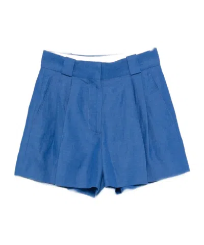Blazé Milano Pleated Shorts In Animal Print