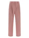 Blazé Milano Pleated Tailored Trousers In Pink