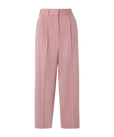 Blazé Milano Pleated Tailored Trousers In Pink