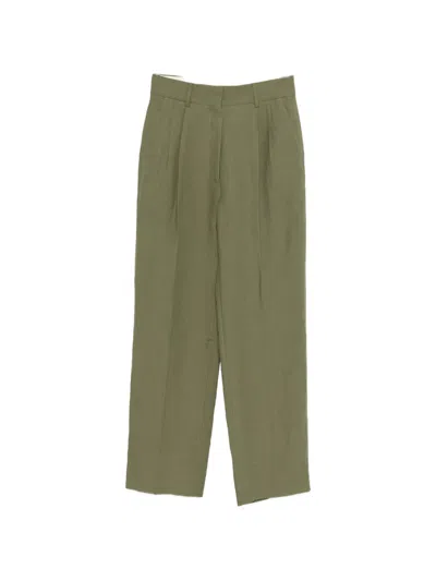 Blazé Milano Pleated Trousers In Green