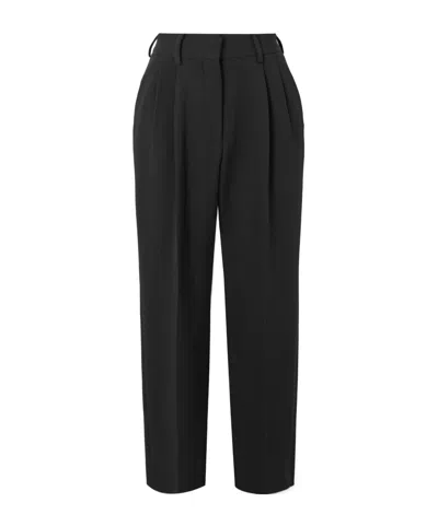 Blazé Milano Pleated Wool Casual Pants In Black