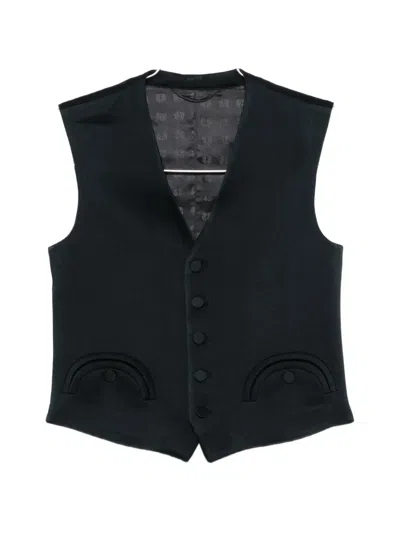 Blazé Milano Pocket Buttoned Waistcoat In Black