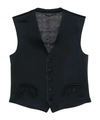 Blazé Milano Pocket Buttoned Waistcoat In Black
